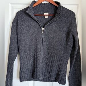 ALPS zip up wool/angora/nylon sweater